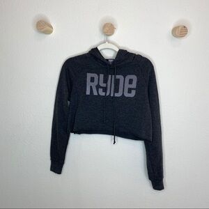 Ryde Rhythm sport cropped logo hoodie